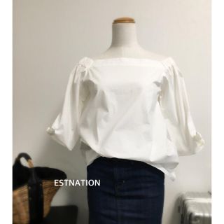 【美品】エストネーション-ESTNATION-オフショルブラウス サイズS