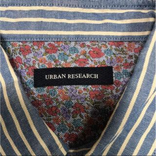 アーバンリサーチ(URBAN RESEARCH)の美品 アーバンリサーチ ストライプ シャツ  ドットネイビーパンツ セット(シャツ)