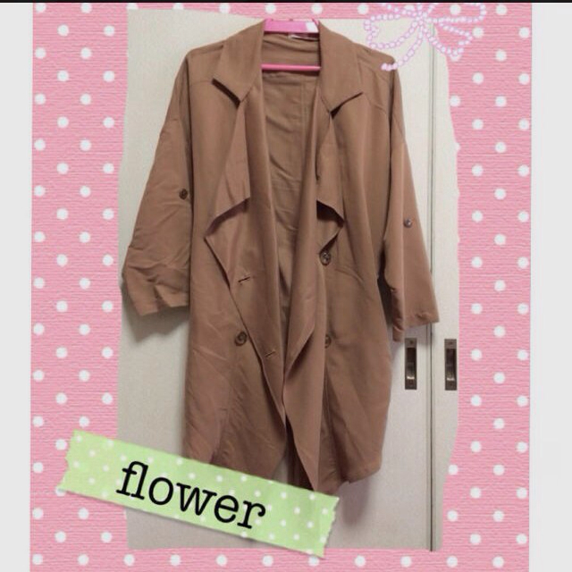 flower(フラワー)のflower♡ドレープトレンチコート レディースのジャケット/アウター(トレンチコート)の商品写真