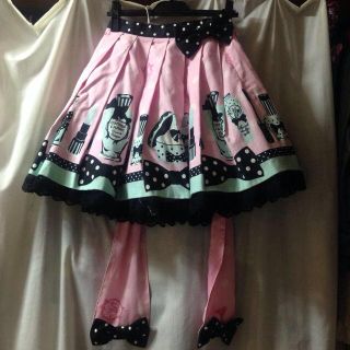 アンジェリックプリティー(Angelic Pretty)のAngelicPretty同柄SKと靴下(ひざ丈スカート)