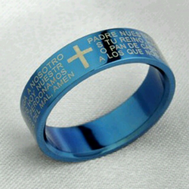 ❤300円アクセ❗プレゼントにも❗❗クロスリング⭐チェーンネックレス付き メンズのアクセサリー(リング(指輪))の商品写真