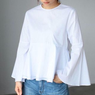 アズールバイマウジー(AZUL by moussy)のAZUL ブラウス シャツ ホワイト(シャツ/ブラウス(長袖/七分))