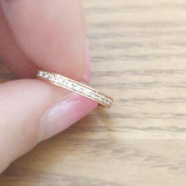4℃(ヨンドシー)のlove様専用4℃ ピンキーリング k10 1号 ハーフエタニティ ダイヤモンド レディースのアクセサリー(リング(指輪))の商品写真