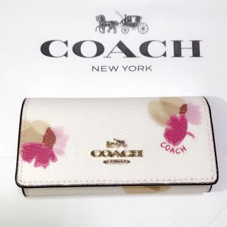 コーチ(COACH)の限定☆花柄☆COACH（コーチ） 6連キーケース(キーケース)