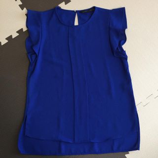 ザラ(ZARA)のZARA  ザラ  フリル袖トップス  カットソー(カットソー(半袖/袖なし))