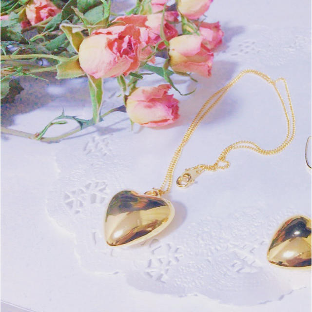 big Heart necklace ハンドメイドのアクセサリー(ネックレス)の商品写真