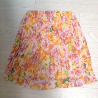 リエンダ(rienda)のrienda♡ベア花柄プリーツシフォン(ベアトップ/チューブトップ)