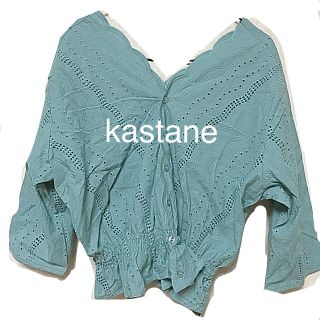 カスタネ(Kastane)の【値下げ】kastane＊スカラップレースシャツ(シャツ/ブラウス(長袖/七分))