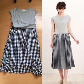 ロペピクニック(Rope' Picnic)の美品♡ロペピクニックギンガムチェックワンピース(ロングワンピース/マキシワンピース)