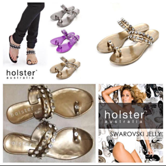 新品未使用 holster ビジューサンダル ❸ パープル レディースの靴/シューズ(サンダル)の商品写真