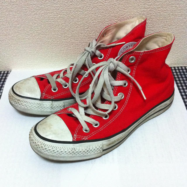 CONVERSE(コンバース)の値下げ▼used◆コンバースRED レディースの靴/シューズ(スニーカー)の商品写真