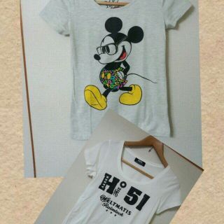 バックス(BACKS)のＢＡＣＫＳ＆Mickey　Tシャツ２枚売(Tシャツ(半袖/袖なし))