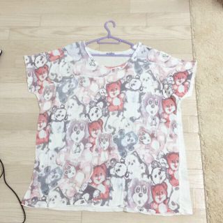 アールエヌエー(RNA)のくま総柄シャツ(カットソー(半袖/袖なし))