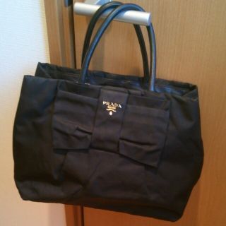 プラダ(PRADA)のPRADAリボン×miumiuカーデ(ハンドバッグ)