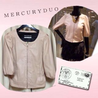 マーキュリーデュオ(MERCURYDUO)のMERCURYDUO♡レザーJK(ノーカラージャケット)