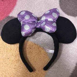 ディズニー(Disney)のミニーちゃんカチューシャ  パープルスパンコール(カチューシャ)