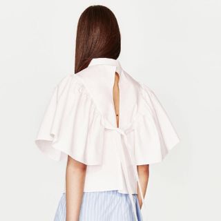 ザラ(ZARA)の新品♡ZARA ザラ zara バックリボン シャツ ブラウス(シャツ/ブラウス(長袖/七分))