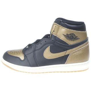 NIKE ナイキ AIR JORDAN 1 RETRO HIGH OG エアジョーダン1 レトロ ハイカット スニーカー ブラック/ゴールド US10.5/28.5cm DZ5485-071
