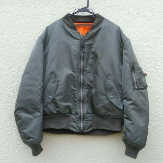 アルファインダストリーズ(ALPHA INDUSTRIES)のアルファ MA-1 フライトジャケット【★USA製★オリーブ★sizeXL★】(フライトジャケット)