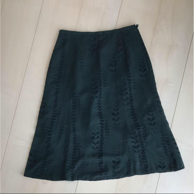 膝丈スカート シースルー グリーン レディースのスカート(ひざ丈スカート)の商品写真