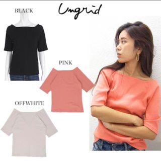 アングリッド(Ungrid)の新品タグ付☆ungridランダムテレコハーフスリーブtee(Tシャツ(半袖/袖なし))