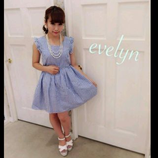 エブリン(evelyn)のevelyn ギンガムリボンワンピース(ミニワンピース)