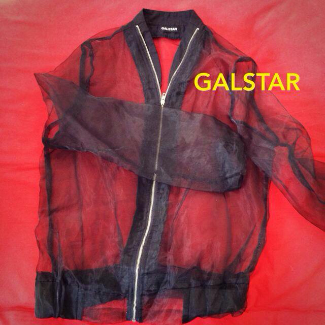 GALSTAR(ギャルスター)のGALSTAR 透けブルゾン ブラック レディースのジャケット/アウター(ブルゾン)の商品写真