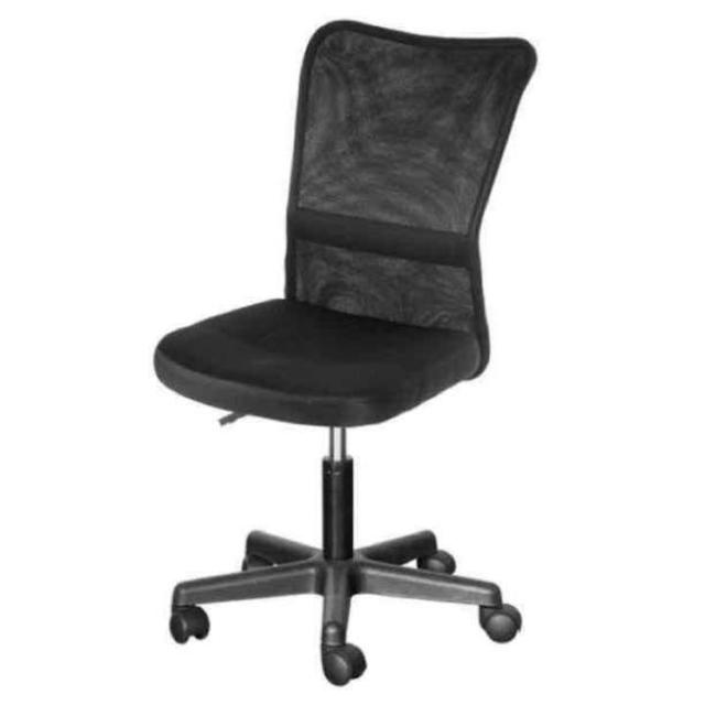 メッシュ&低反発 オフィスチェア ブラック インテリア/住まい/日用品の椅子/チェア(ハイバックチェア)の商品写真