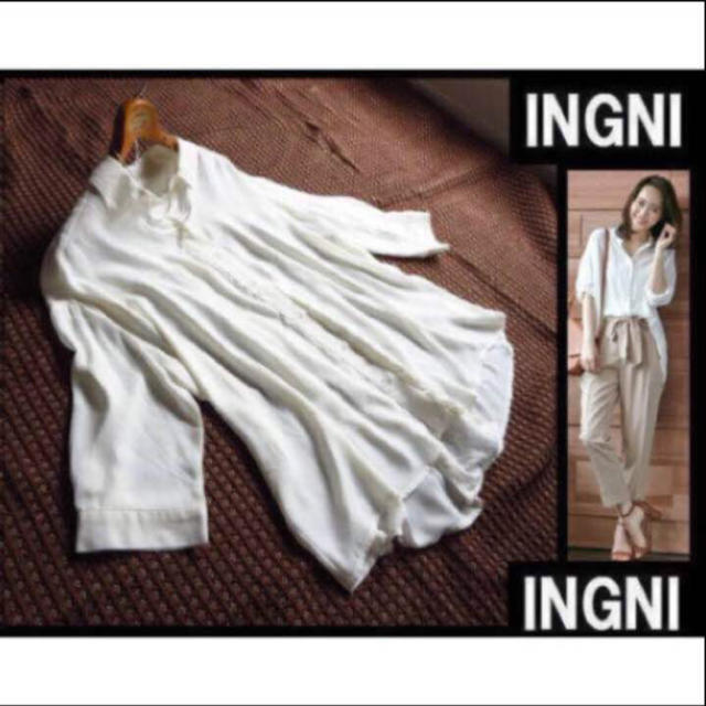 INGNI(イング)のＣａｎ掲載☆INGNI☆ＢＡＣＫレース７分袖／ＳＨ レディースのトップス(シャツ/ブラウス(長袖/七分))の商品写真