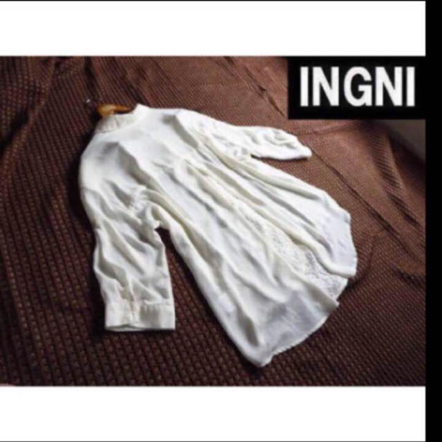 INGNI(イング)のＣａｎ掲載☆INGNI☆ＢＡＣＫレース７分袖／ＳＨ レディースのトップス(シャツ/ブラウス(長袖/七分))の商品写真