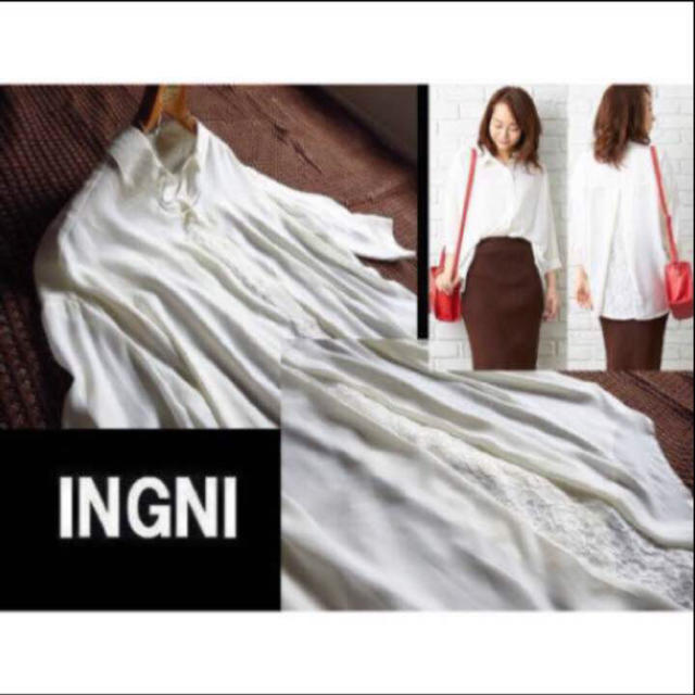 INGNI(イング)のＣａｎ掲載☆INGNI☆ＢＡＣＫレース７分袖／ＳＨ レディースのトップス(シャツ/ブラウス(長袖/七分))の商品写真