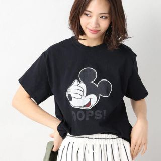 フレームワーク(FRAMeWORK)の新品★フレームワーク/MICKEY/ ハンソデT ブラック(Tシャツ(半袖/袖なし))