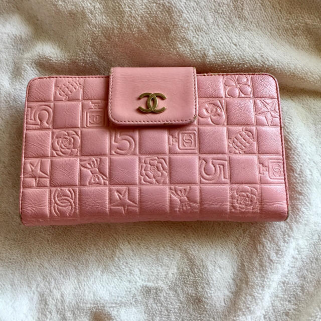 CHANEL(シャネル)の7月一杯☆最終お値下げ☆シャネル☆アイコン長財布☆ピンク☆まだまだ使えます！ レディースのファッション小物(財布)の商品写真