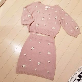 ダズリン(dazzlin)のdazzlin♡ピンクニットセットアップ(セット/コーデ)