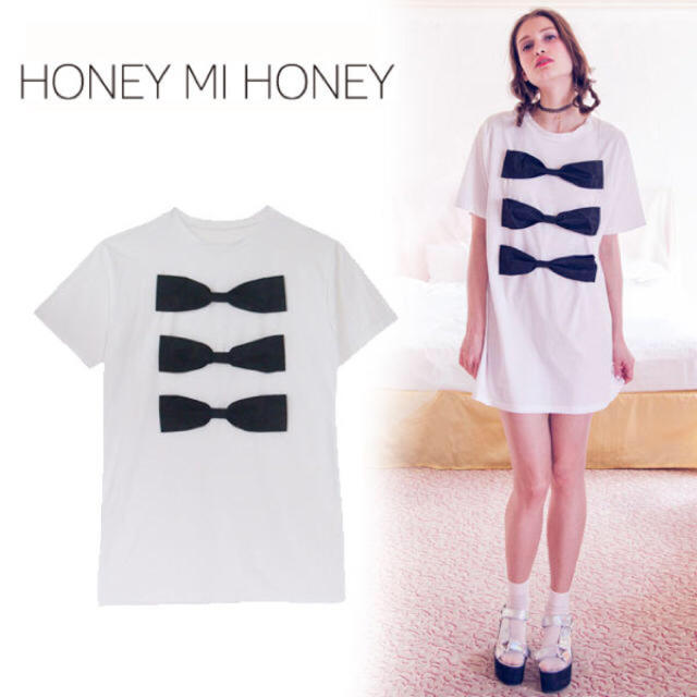 Honey mi Honey(ハニーミーハニー)のHoney mi Honey Tシャツワンピ レディースのワンピース(ミニワンピース)の商品写真