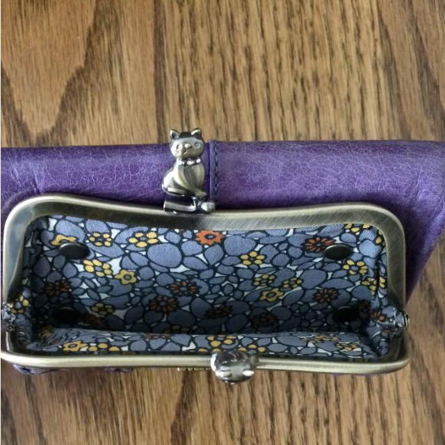 ANNA SUI - アナスイ ANASUI 猫 折りたたみ 財布 パープル 紫 ネコ ...