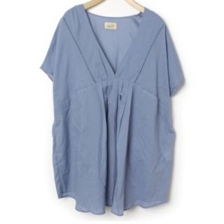 ザラ(ZARA)のLottaLoveのVネックブラウス&くすみピンクスキッパーシャツ(シャツ/ブラウス(半袖/袖なし))