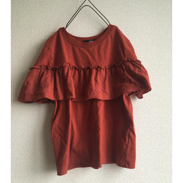 w closet(ダブルクローゼット)のW closet オレンジカットソー レディースのトップス(カットソー(半袖/袖なし))の商品写真