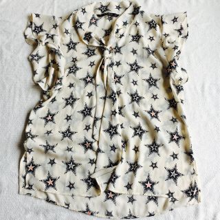 ザラ(ZARA)のZARA★星柄シフォントップス(シャツ/ブラウス(半袖/袖なし))