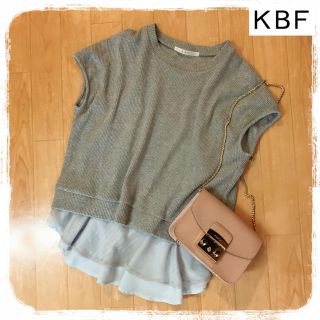 ケービーエフ(KBF)のKBF 半袖カットソー インナー付き(カットソー(半袖/袖なし))