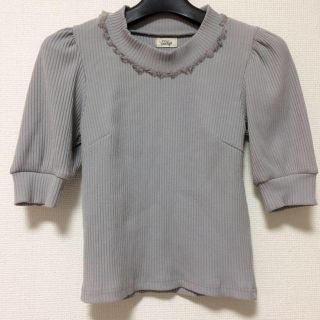 エブリン(evelyn)のパフ袖トップス♡グレー(カットソー(半袖/袖なし))