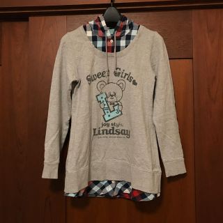 リンジィ(Lindsay)のLindsayパーカー キッズMサイズ(Tシャツ/カットソー)