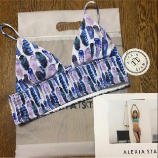 アリシアスタン(ALEXIA STAM)の✨新品未使用タグ付きALEXIA STAM/フェザー柄✨ビキニトップ(水着)