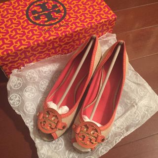 トリーバーチ(Tory Burch)の★送料無料★正規品美品★トリーバーチ オープントゥ ウェッジソールパンプス(ハイヒール/パンプス)