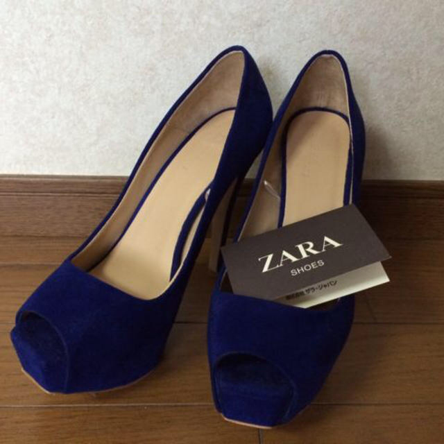 ZARA(ザラ)のZARAブルーハイヒール レディースの靴/シューズ(ハイヒール/パンプス)の商品写真