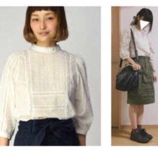 ダブルクローゼット(w closet)の【w closet】 白ブラウス(シャツ/ブラウス(半袖/袖なし))