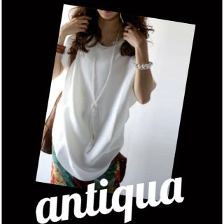 アンティカ(antiqua)のantiquaベーシック2wayトップス(カットソー(半袖/袖なし))