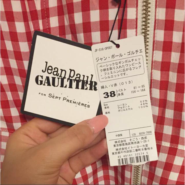 Jean-Paul GAULTIER(ジャンポールゴルチエ)のジャンポールゴルチエ チェック柄ワンピース 新品 美品 レディースのワンピース(ひざ丈ワンピース)の商品写真