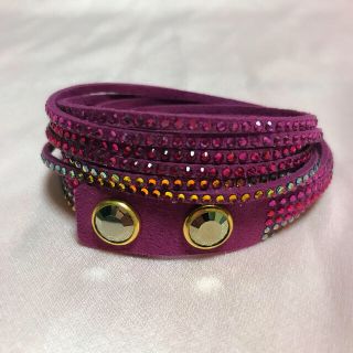 スワロフスキー(SWAROVSKI)の【アンさん専用】スワロフスキー♡ブレスレット パープル(ブレスレット/バングル)