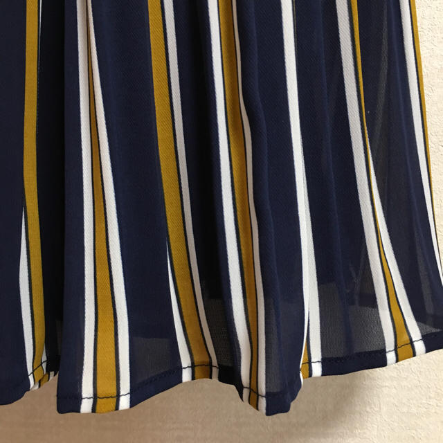 SNIDEL(スナイデル)の流行りのマルチストライプ♡シフォンプリーツスカートミディ丈 レディースのスカート(ひざ丈スカート)の商品写真
